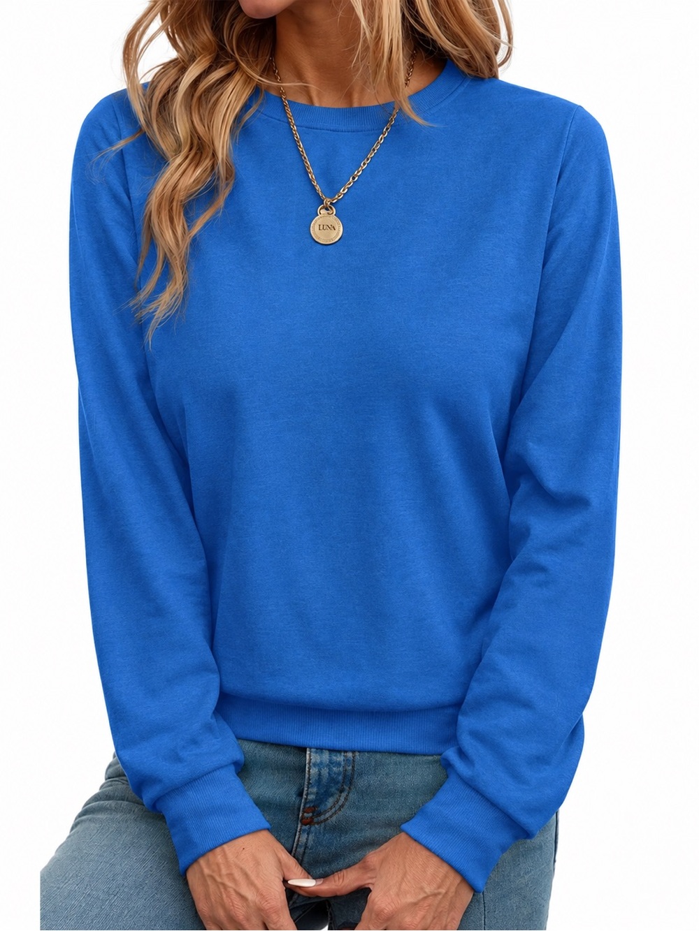NWT Fantaslook Blue Crewneck Sweatshirt 2XL Soft